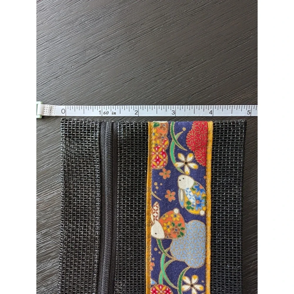 Kawaii Mesh‎ Zipper Pouch Japanese Rabbit Floral Fabric Trim Butterfly Charm